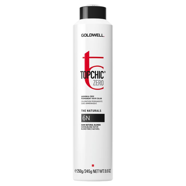 Goldwell, TopChic Zero, Permanent Hair Dye, 6N Dark Natural Blonde, 250 ml