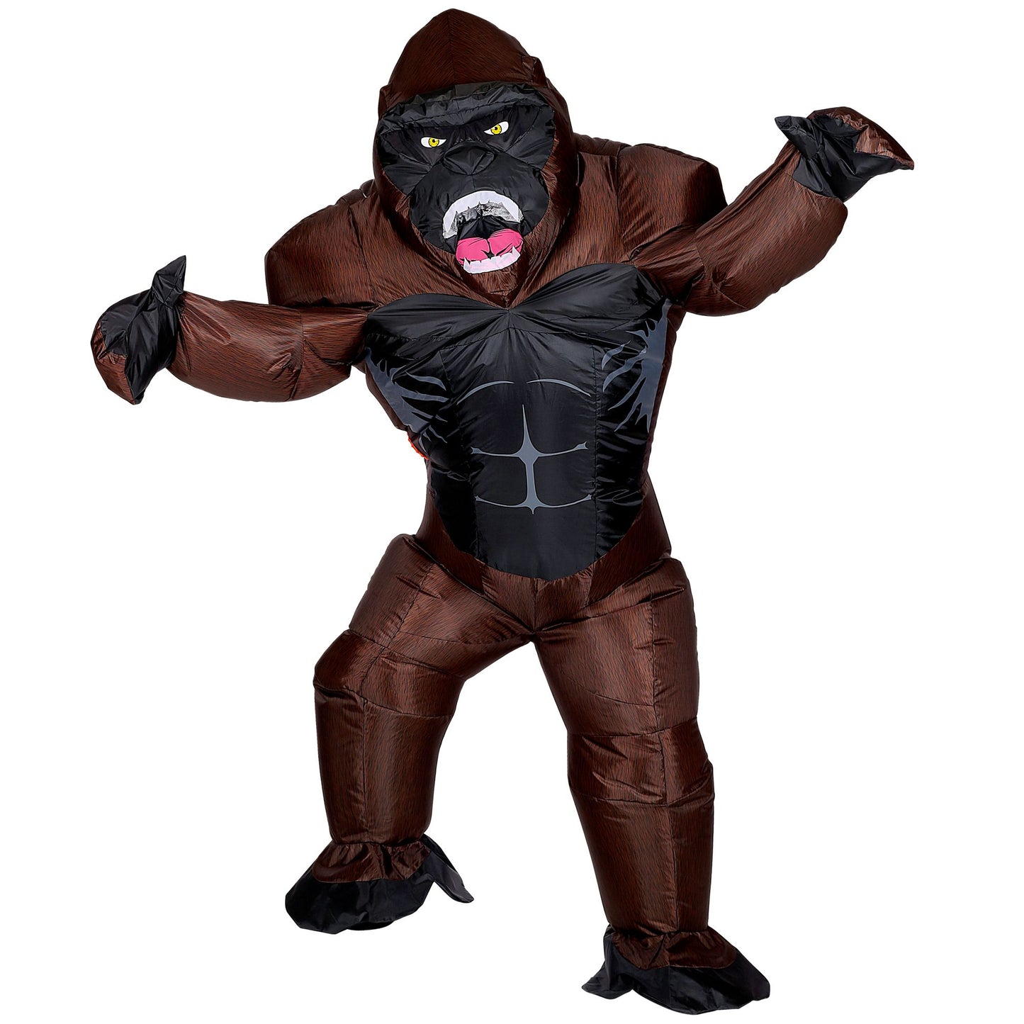 "GORILLA" (aufblasbares Kostüm m. integriertem Gebläse & Maske) – Vorderansicht