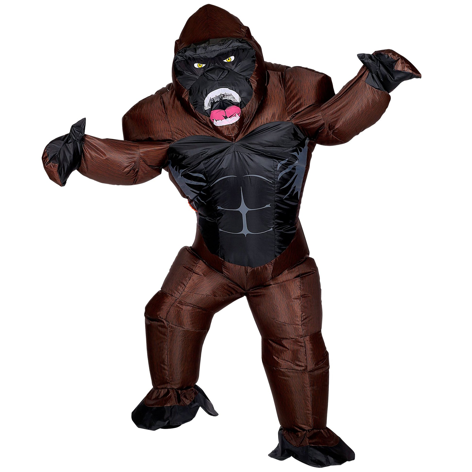 "GORILLA" (aufblasbares Kostüm m. integriertem Gebläse & Maske) – Vorderansicht