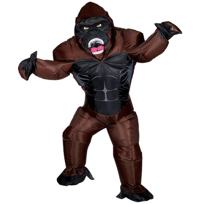 "GORILLA" (aufblasbares Kostüm m. integriertem Gebläse & Maske) – Vorderansicht