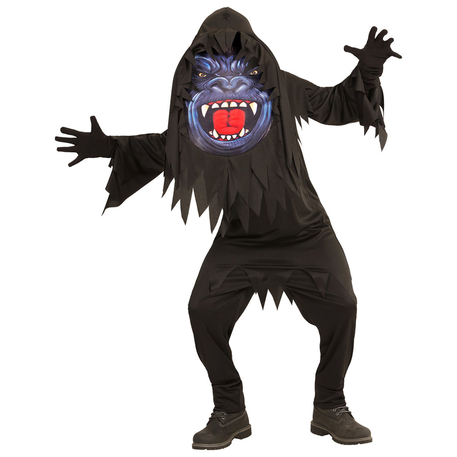 "GORILLA" (Robe, Riesenmaske mit Kapuze) – Detailansicht