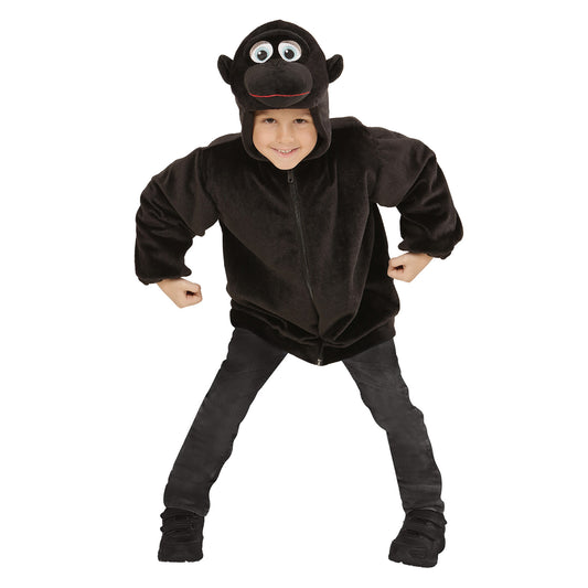 "GORILLA SOFT PLÜSCHKOSTÜM" (Jacke mit Kapuze und Maske) – Vorderansicht