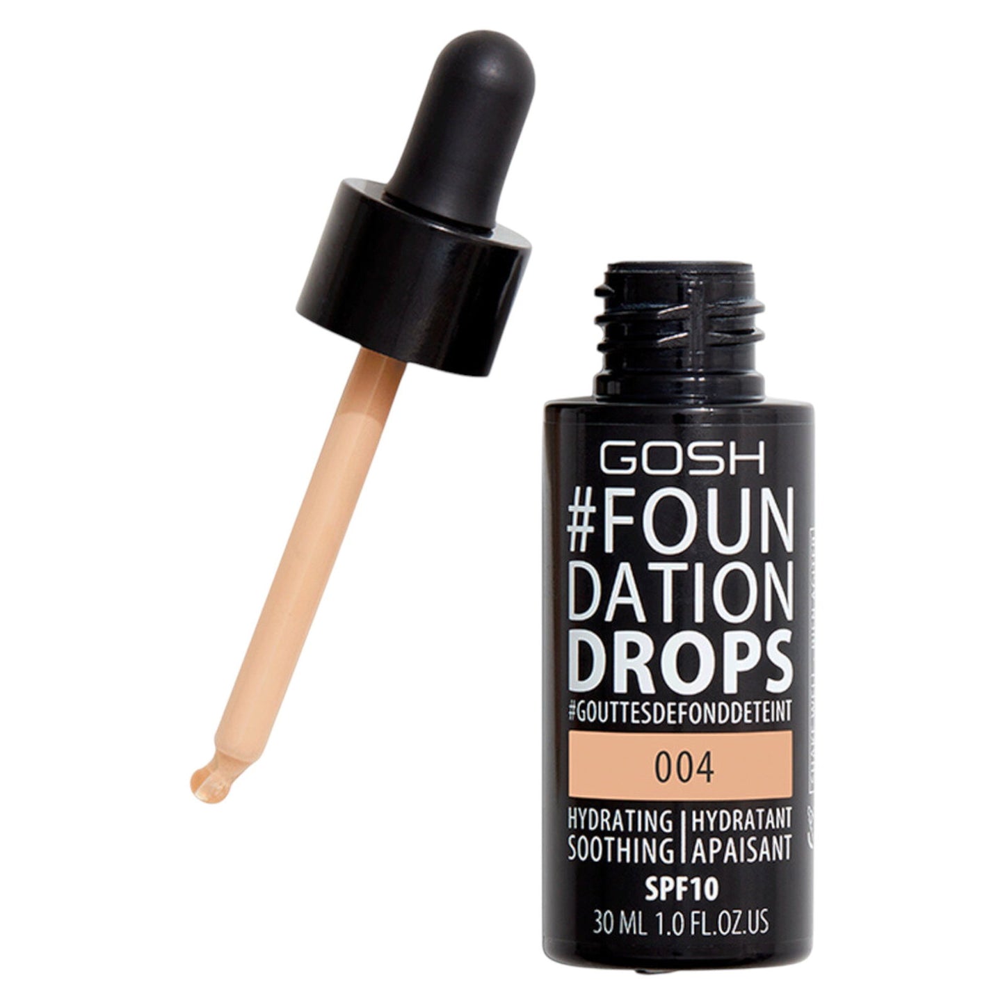 Gosh, Drops, Flüssige Grundierung, 004, Natürlich, SPF 10, 30 ml *Tester