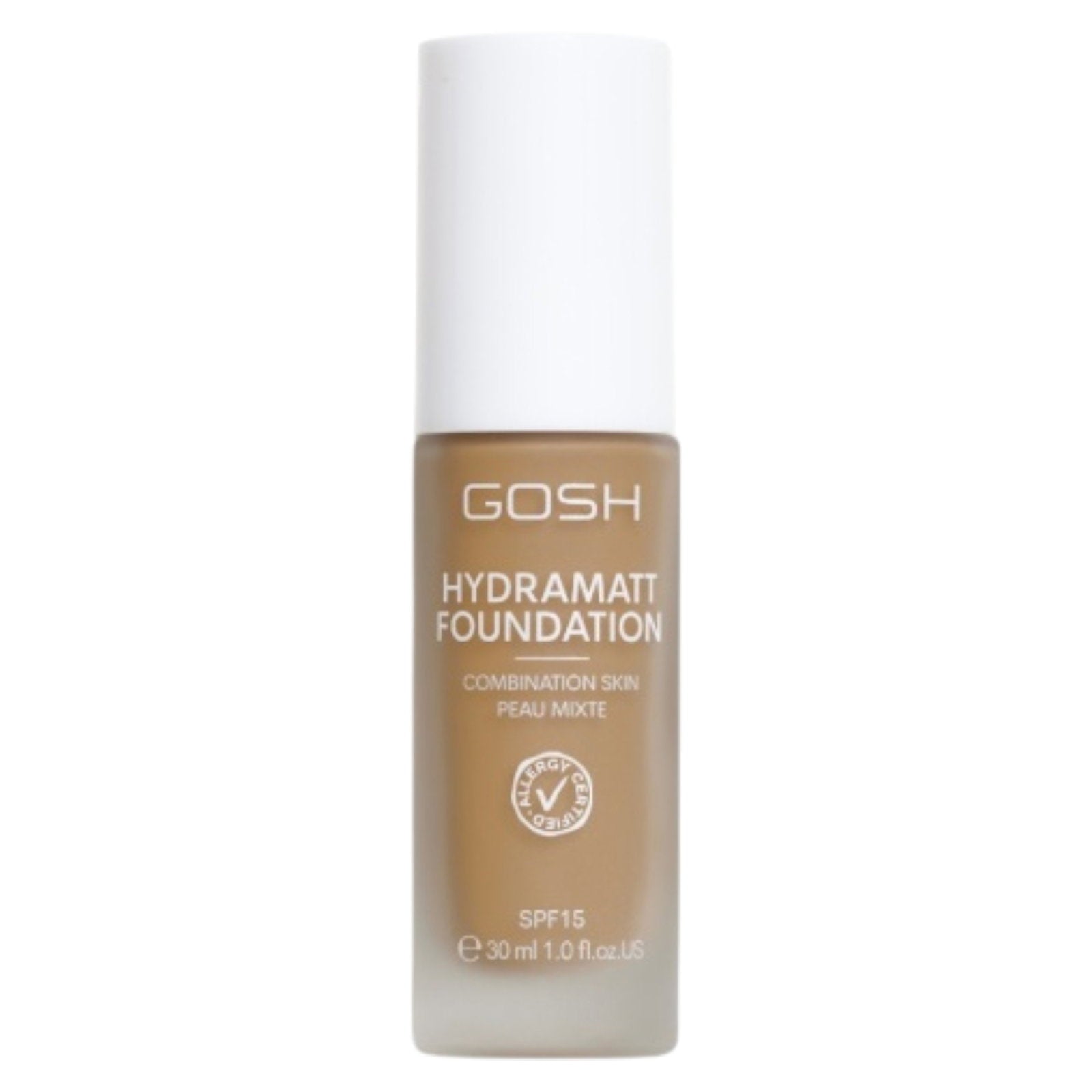 Gosh Gosh, Hydramatt, Matt, Flüssige Grundierung, 014Y, Dunkel, SPF15, 30 ml *Tester