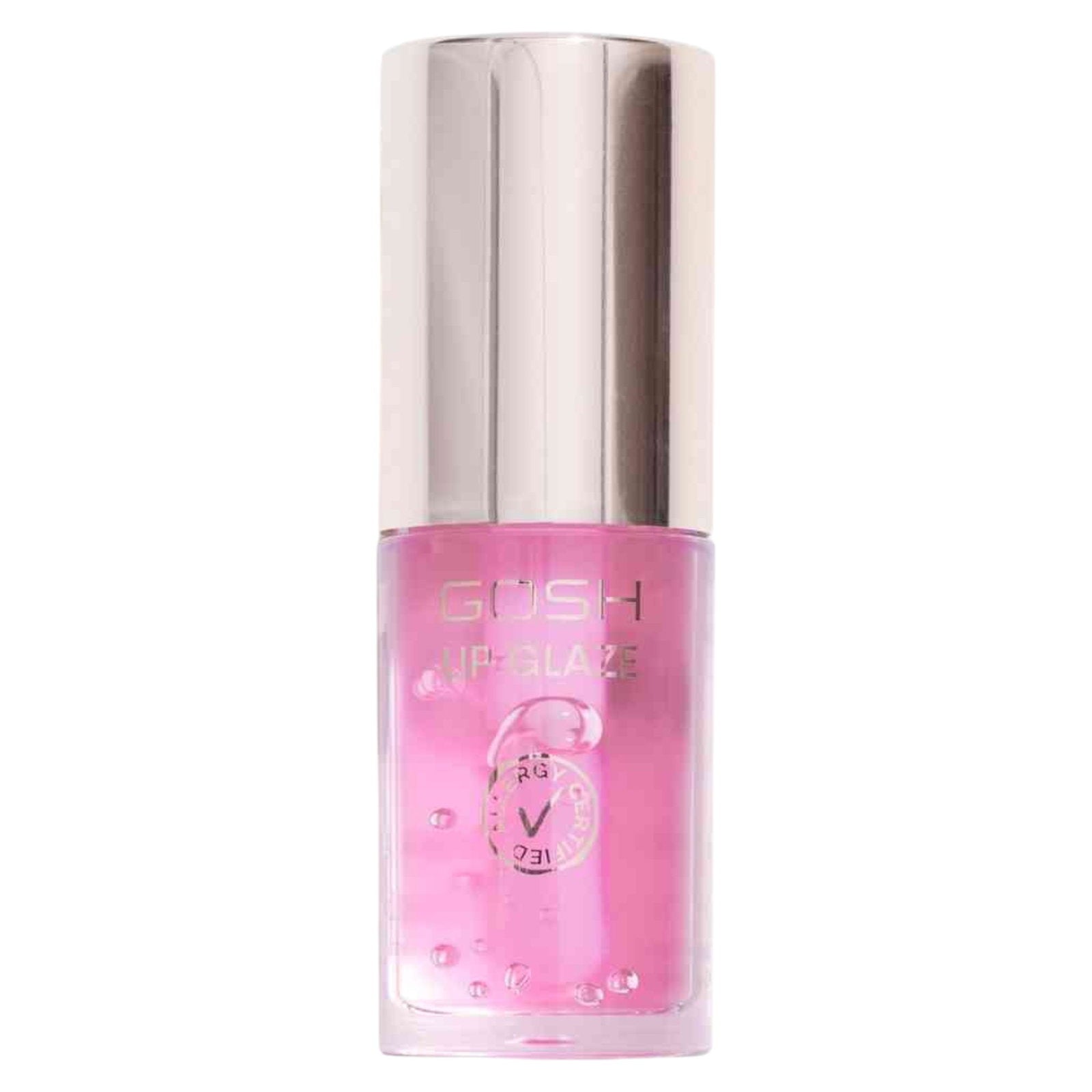 Gosh Gosh, Lip Glaze, Allergie Zertifiziert, Lang anhaltender Glanz, Lipgloss, 001, Schockierend Pink, 5.5 ml Regular