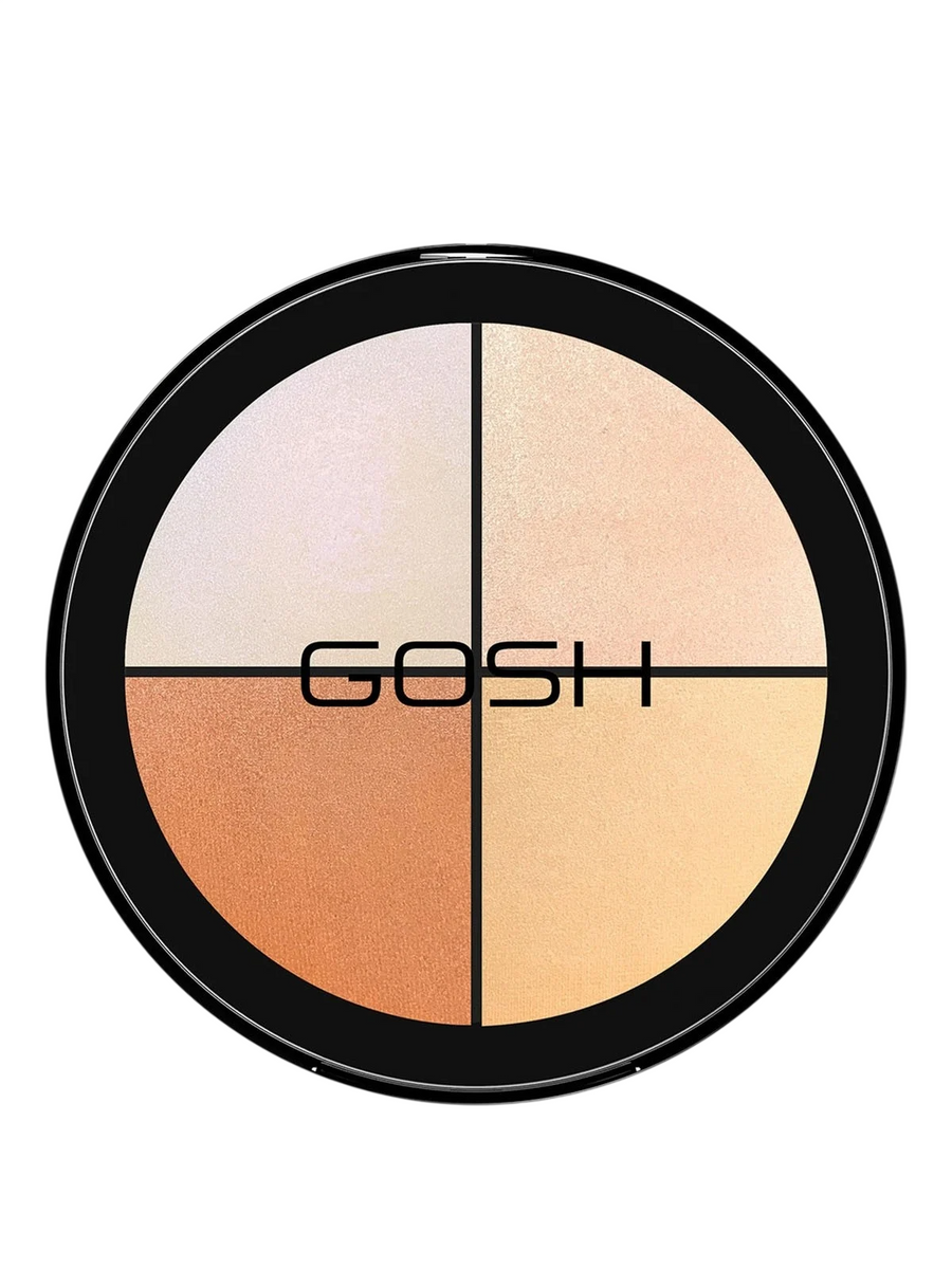 Gosh, Strobe'n Glow Kit, Illuminating, Glow, Brightening, Gesichtspalette, 001, 4 Schattierungen, 15 g