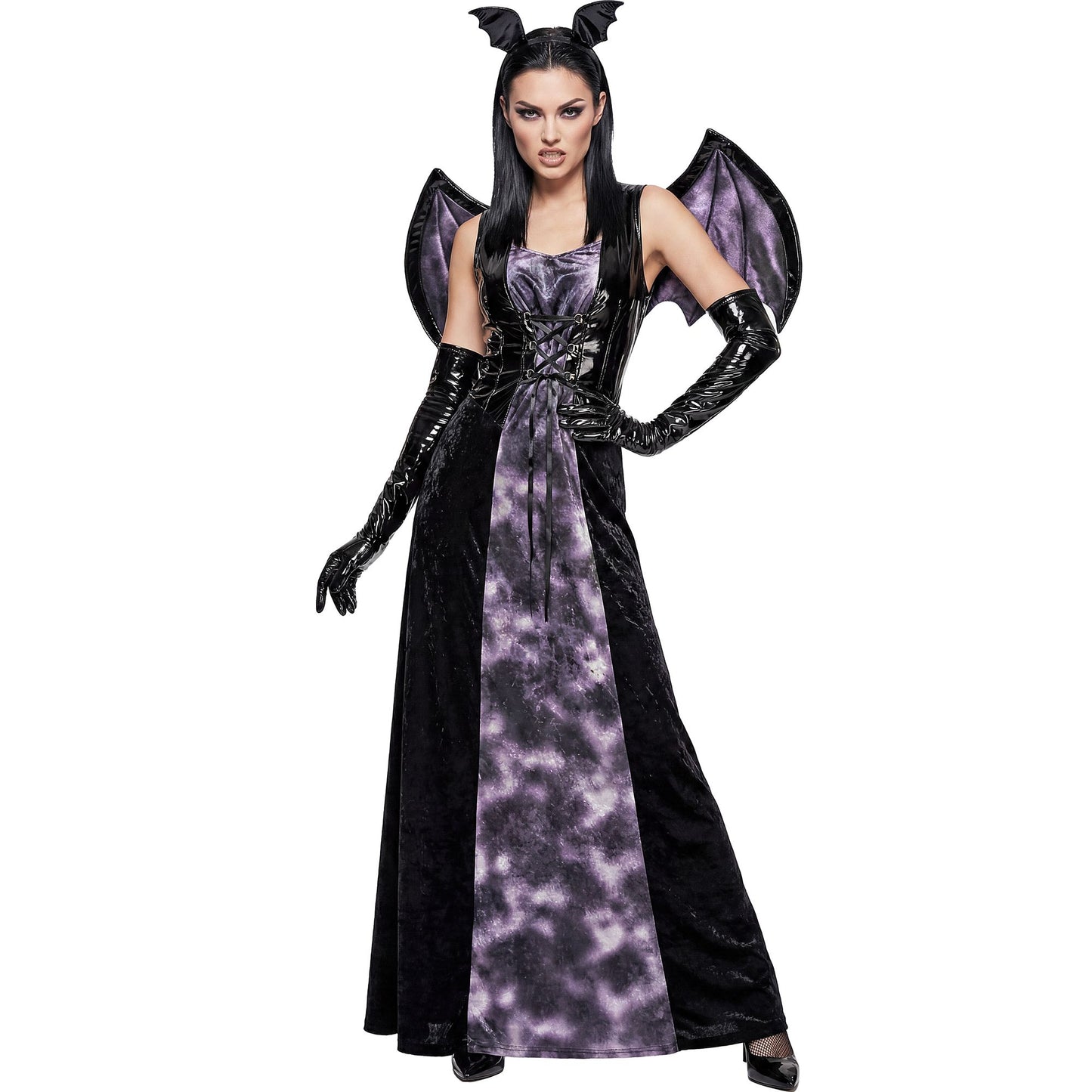 "GOTHIC BAT" (Kleid, Flügel, Ohren) – Vorderansicht