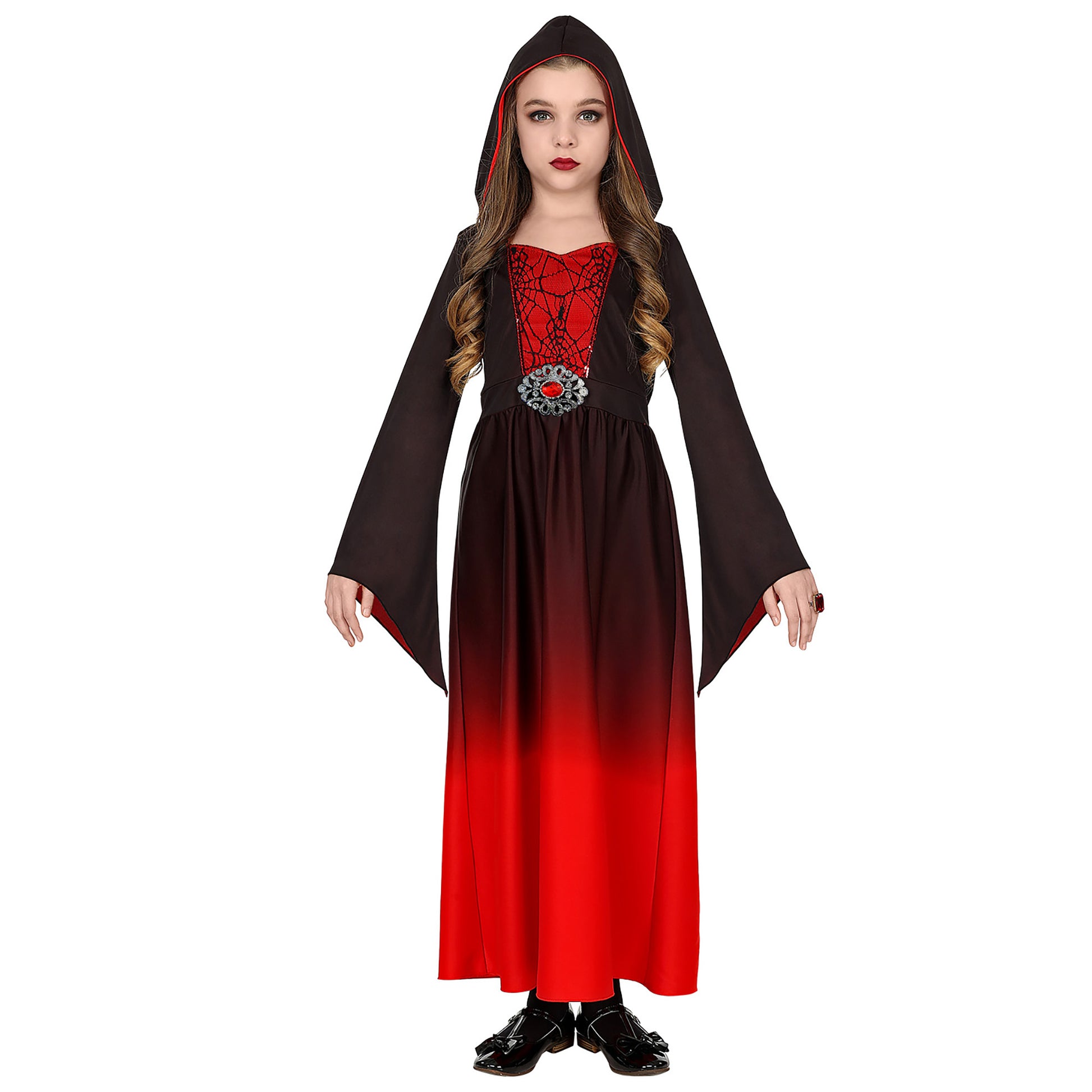 "GOTHIC GIRL" (Kleid mit Kapuze) – Vorderansicht
