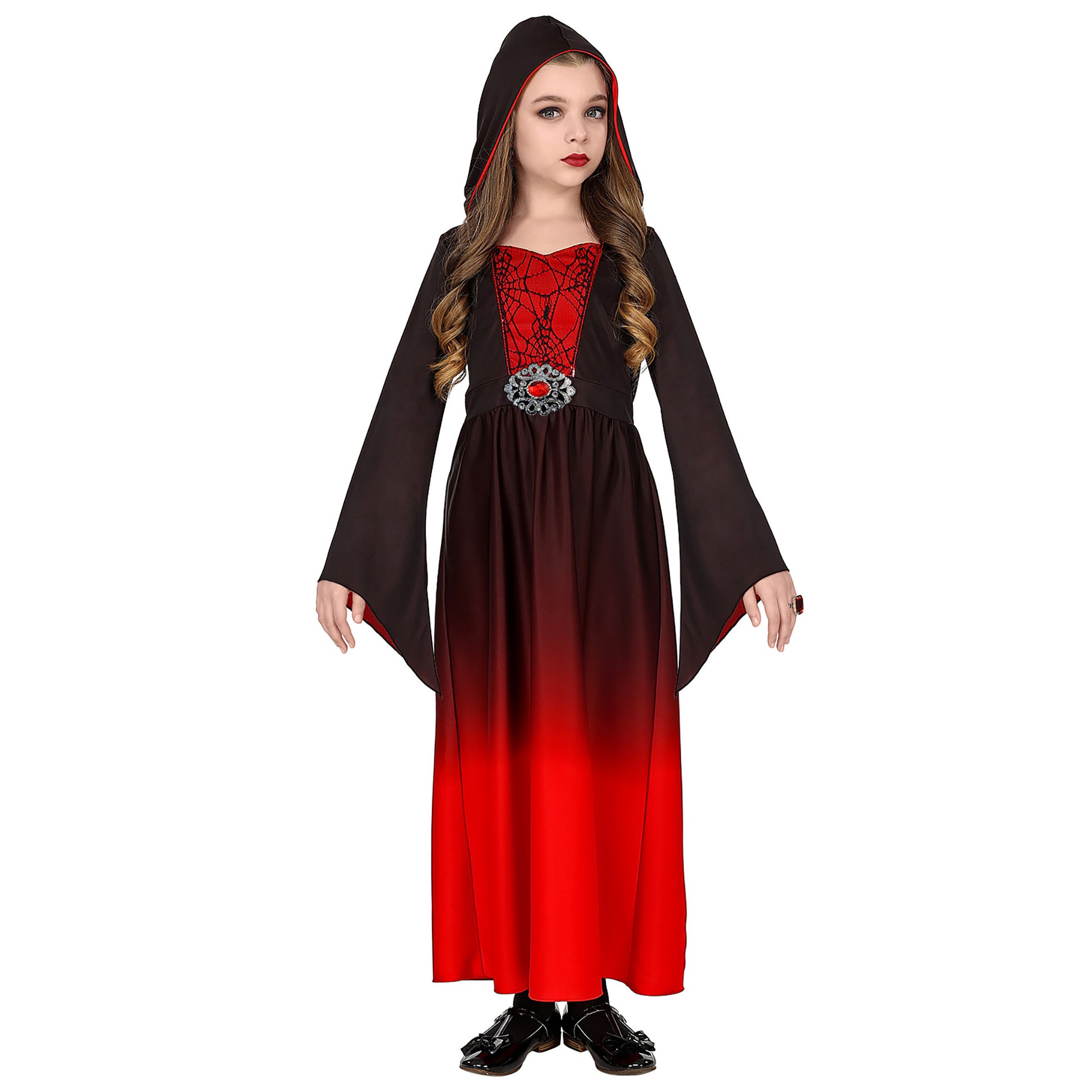 "GOTHIC GIRL" (Kleid mit Kapuze) – Detailansicht