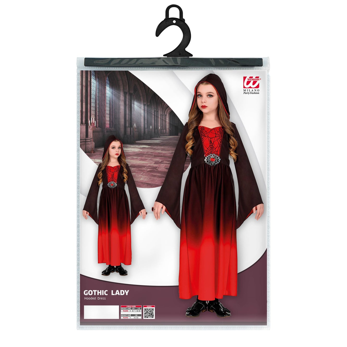 "GOTHIC GIRL" (Kleid mit Kapuze) – Ansicht 3