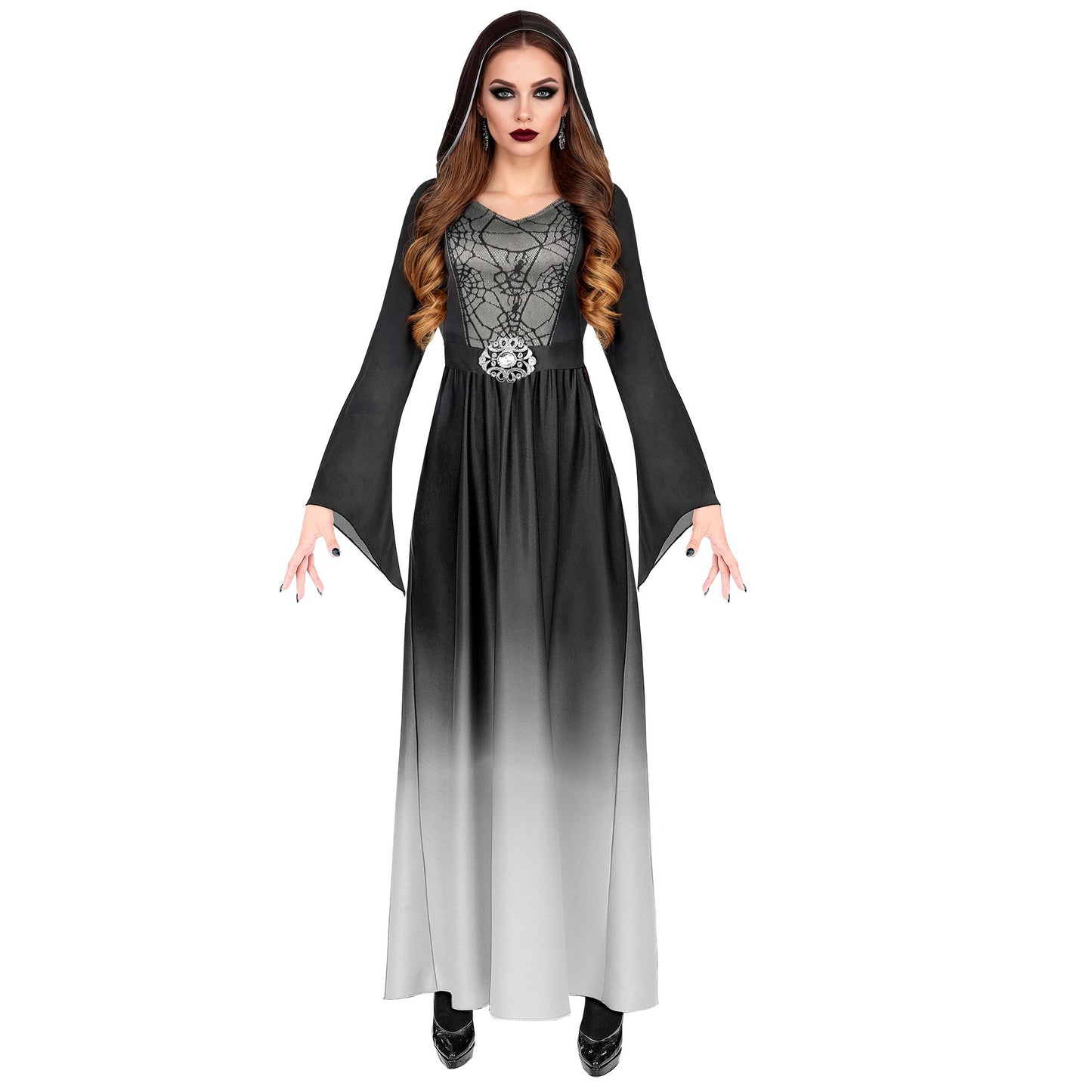 "GOTHIC LADY" (Kleid mit Kapuze) – Vorderansicht