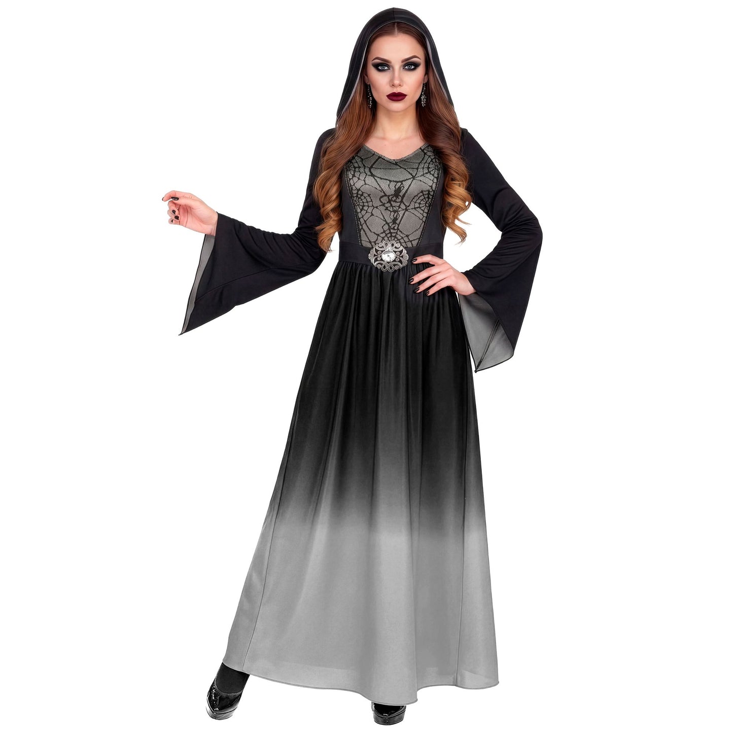 "GOTHIC LADY" (Kleid mit Kapuze) – Detailansicht