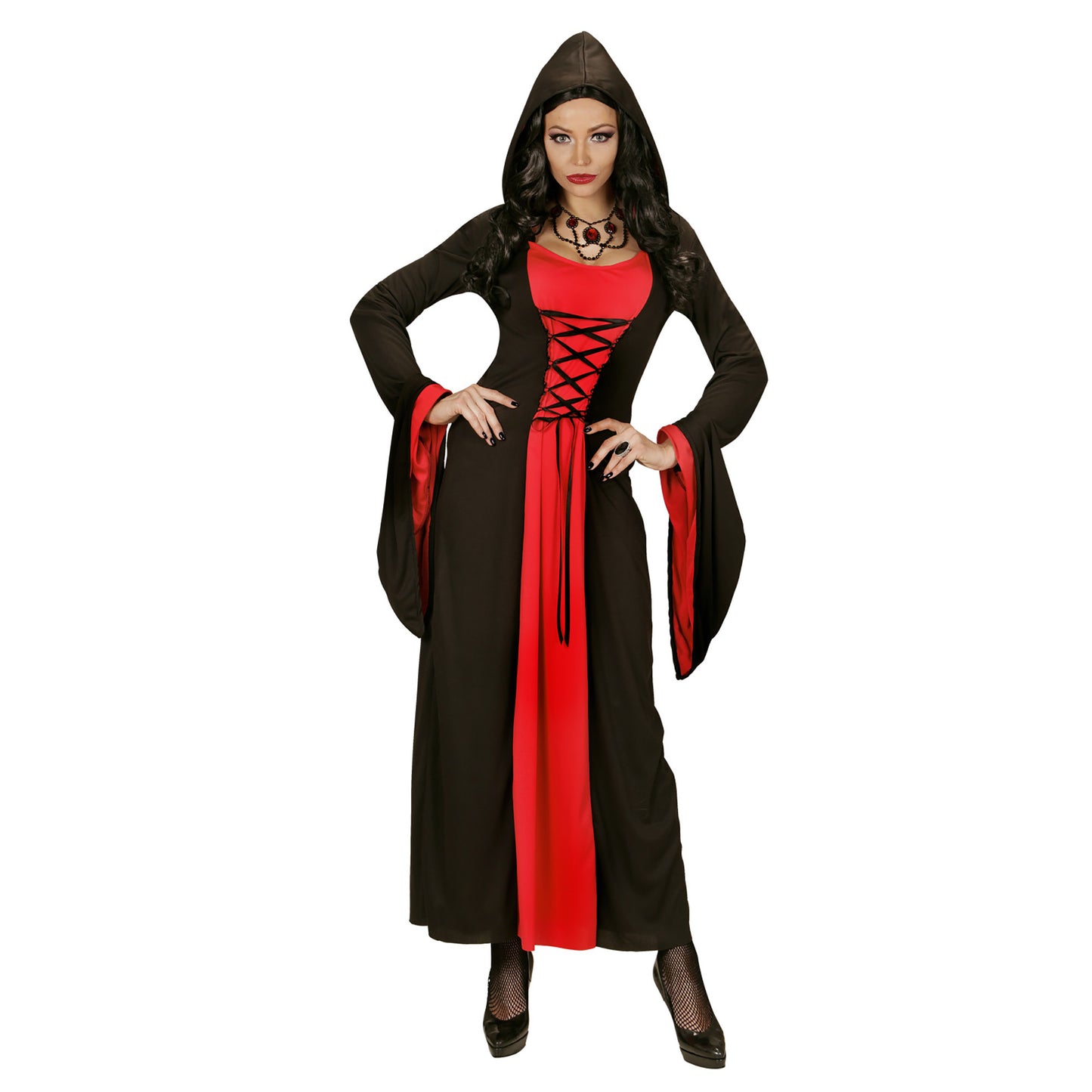 "GOTHIC LADY" (Kleid mit Kapuze) – Detailansicht
