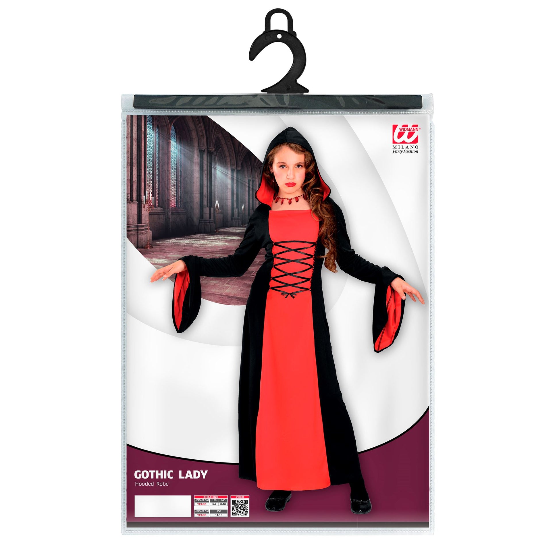 "GOTHIC LADY" (Kleid mit Kapuze) – Detailansicht