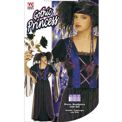 "GOTISCHE PRINZESSIN" (Kleid, Kopfbedeckung mit Schleier) – Detailansicht