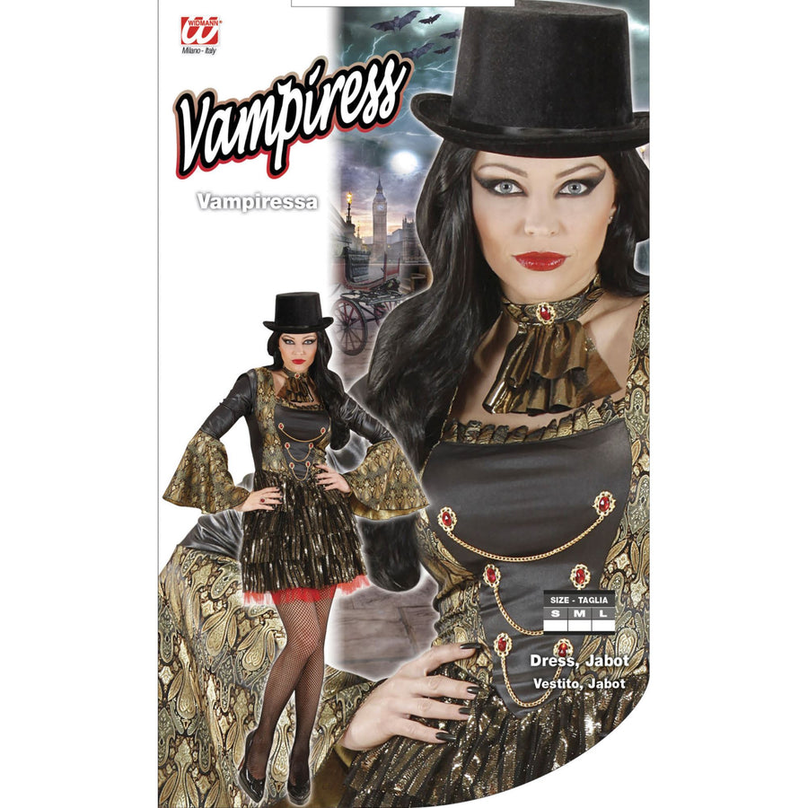 "GOTISCHE VAMPIRIN" (Kleid, Jabot) – Detailansicht