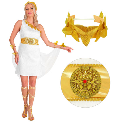 "GRIECHISCHE GÖTTIN" (Kleid mit Gürtel, Umhang mit Armbändern, Lorbeerkranz) – Ansicht 3