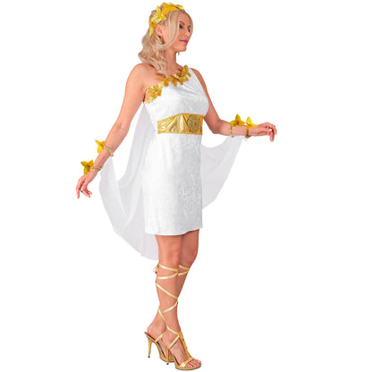 "GRIECHISCHE GÖTTIN" (Kleid mit Gürtel, Umhang mit Armbändern, Lorbeerkranz) – Ansicht 4