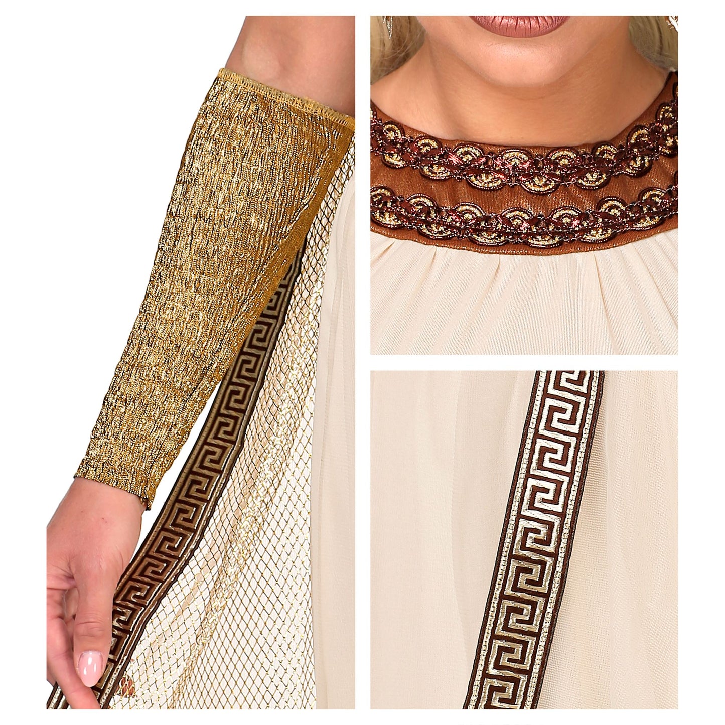 "GRIECHISCHE/RÖMISCHE GÖTTIN" (Kleid mit Umhang, Armstulpen, Kopfschmuck) – Ansicht 4