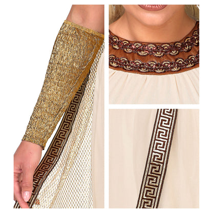 "GRIECHISCHE/RÖMISCHE GÖTTIN" (Kleid mit Umhang, Armstulpen, Kopfschmuck) – Ansicht 4
