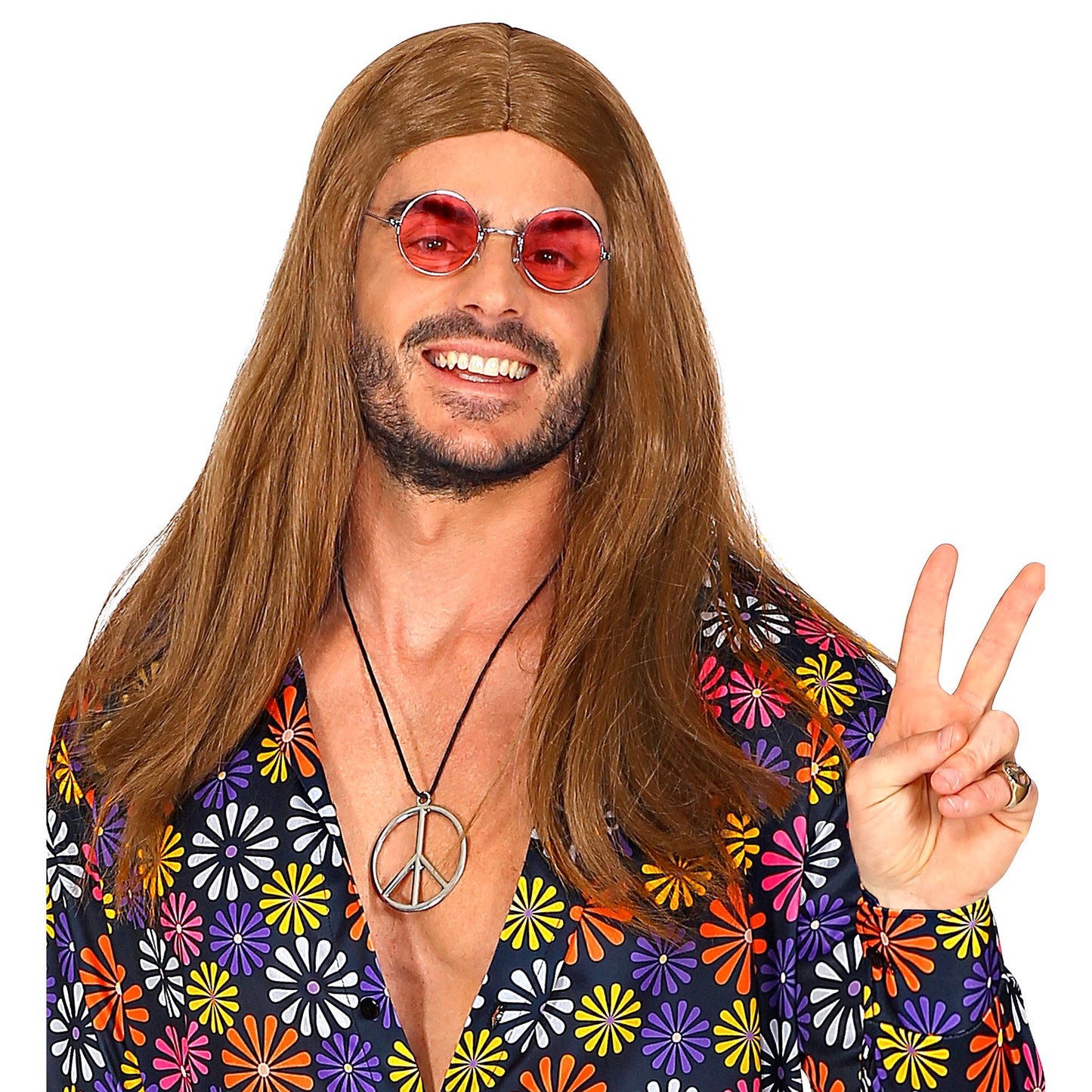 "GROOVY DUDE PERÜCKE" in Box – Vorderansicht