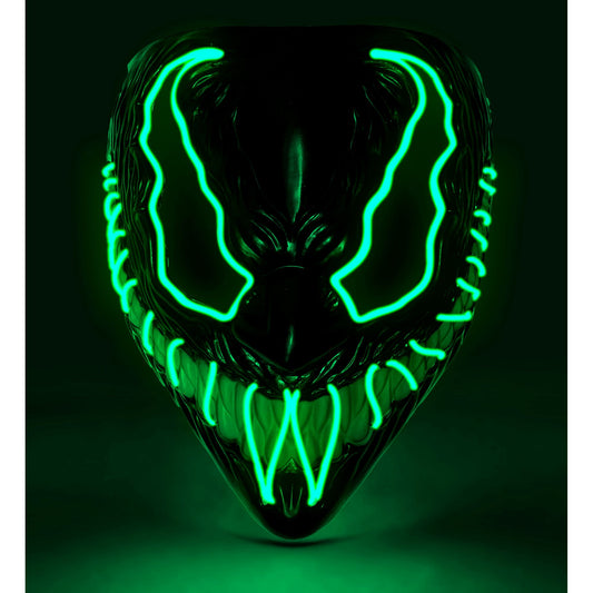 "GRÜNE LED-MONSTERMASKE" – Vorderansicht