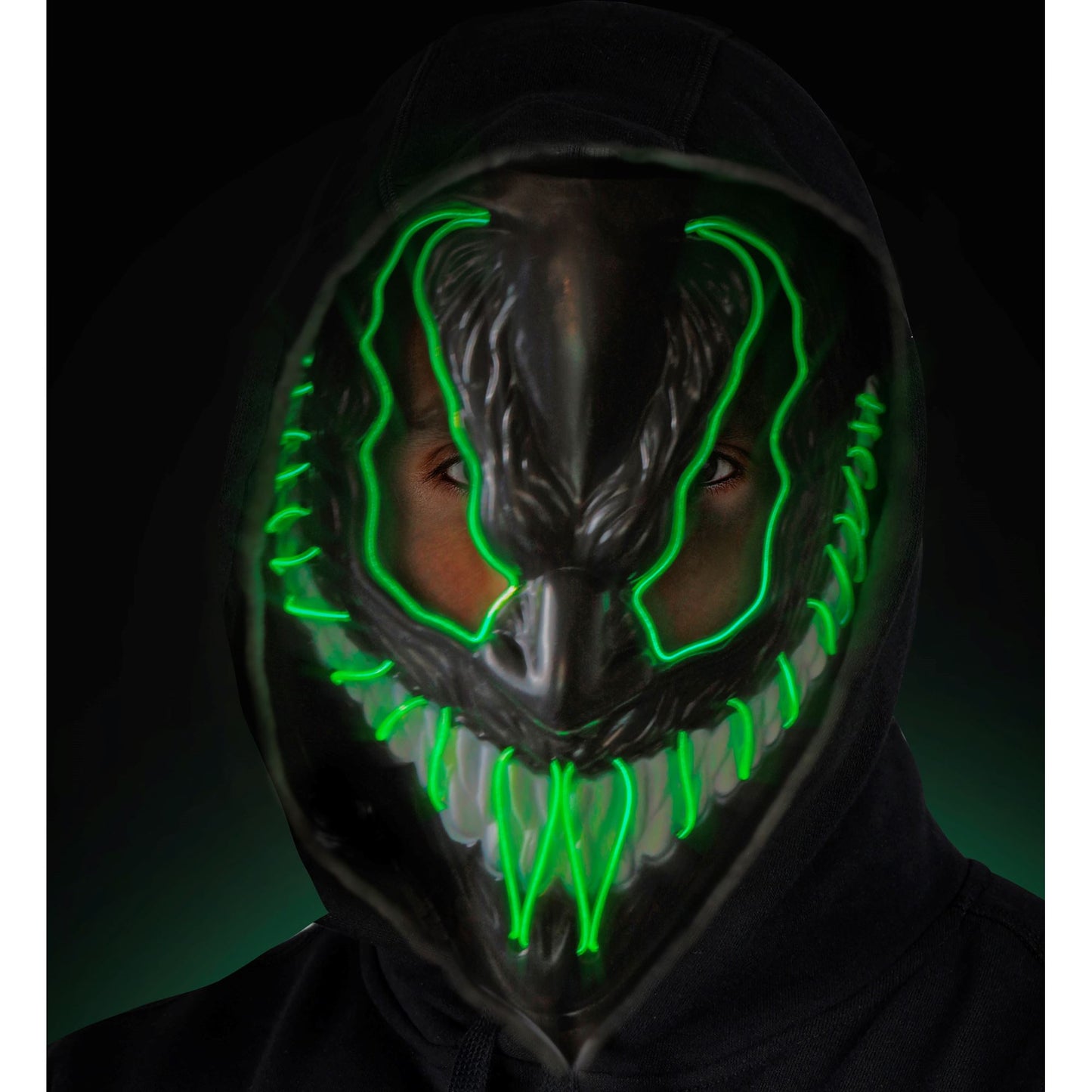 "GRÜNE LED-MONSTERMASKE" – Ansicht 3