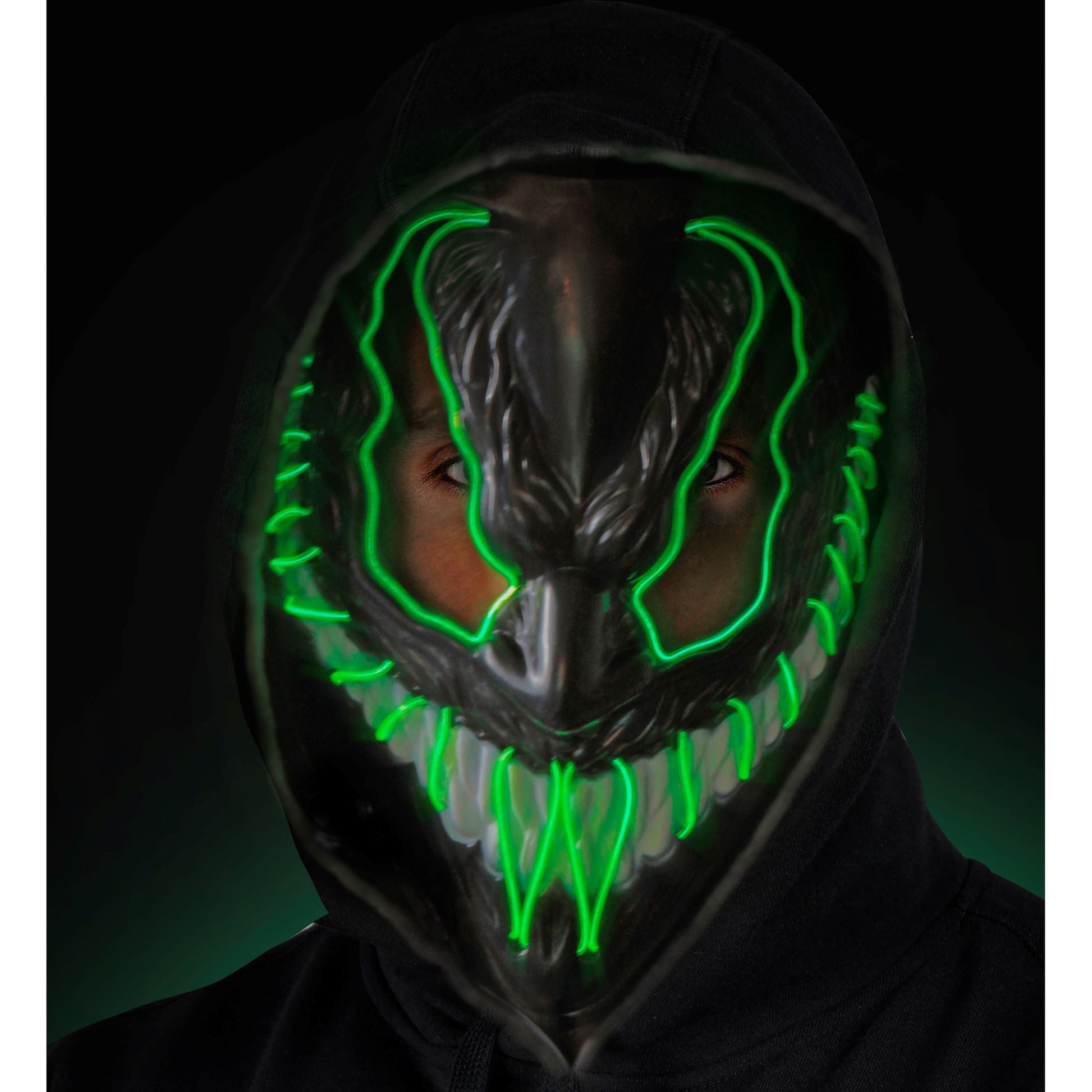 "GRÜNE LED-MONSTERMASKE" – Ansicht 3