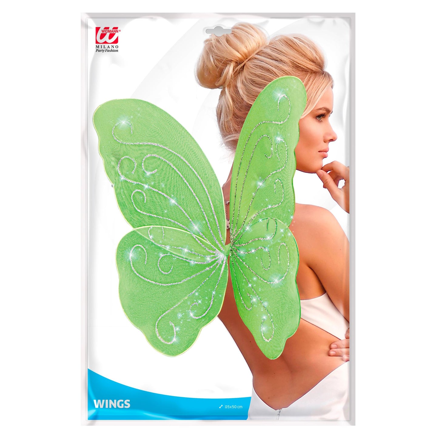 "GRÜNE SCHMETTERLING FLÜGEL" 85x50 cm – Detailansicht