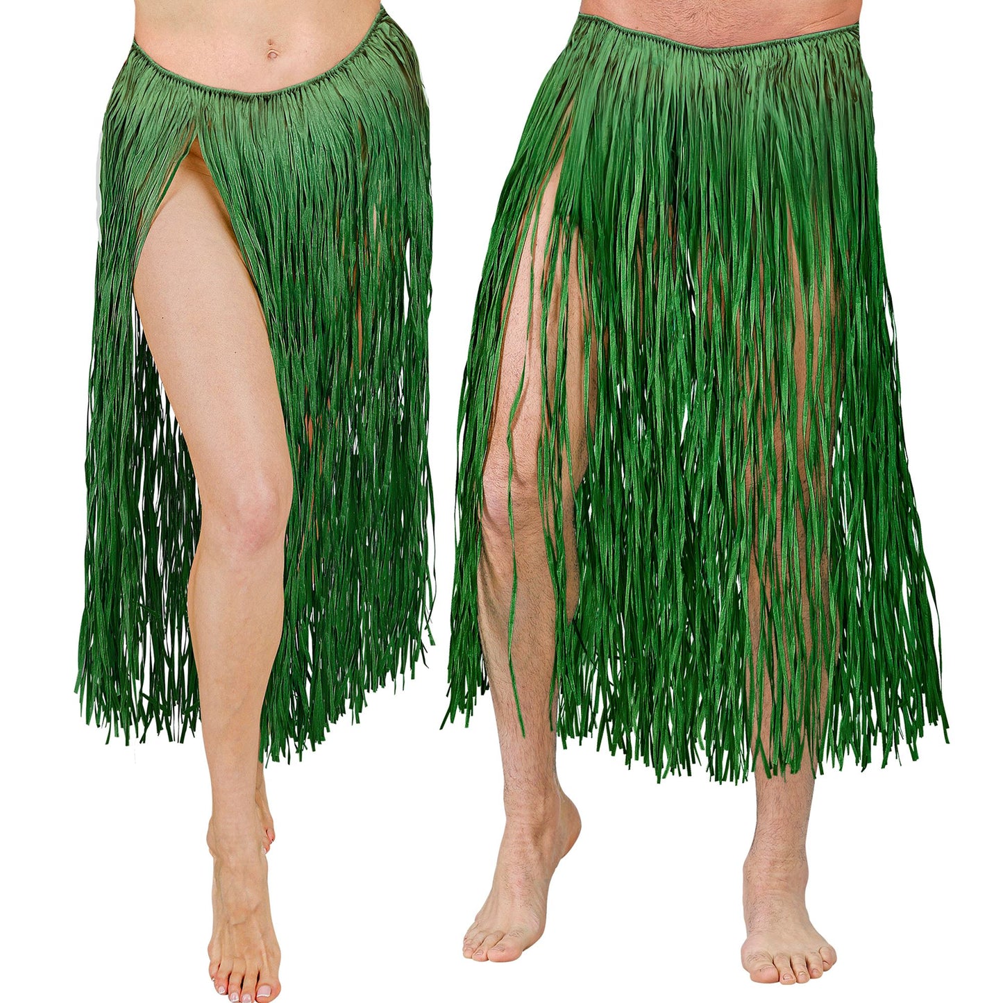 "GRÜNER HAWAII BASTROCK" 80 cm – Vorderansicht