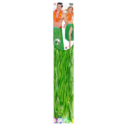 "GRÜNER HAWAII BASTROCK MIT BLUMENGÜRTEL" 80 cm - größenverstellbar – Detailansicht