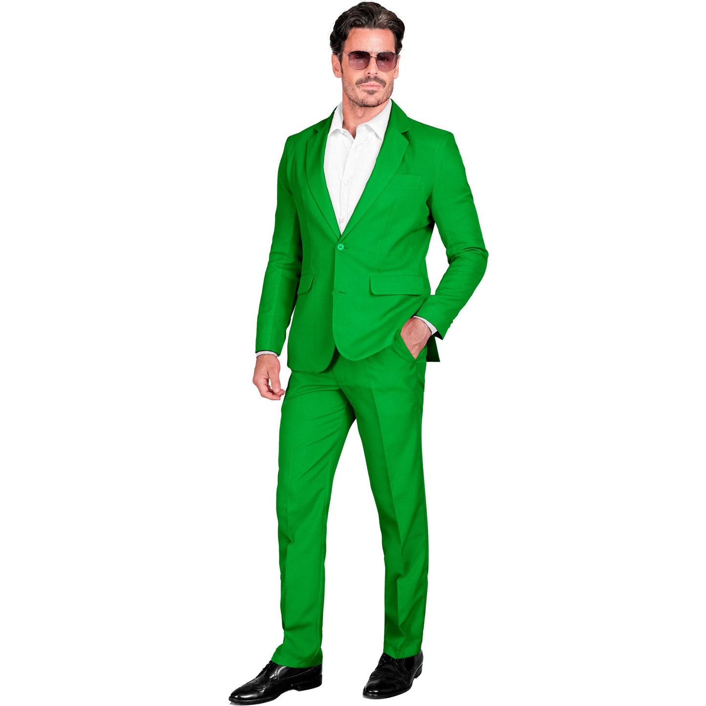 "GRÜNER PARTY FASHION ANZUG" (Jackett, Hose) – Detailansicht