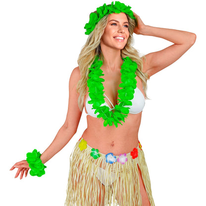 "GRÜNES HAWAII-SET" (Halskette, Sitrnband, Armband) – Ansicht 4