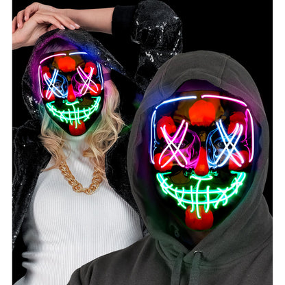 "GRUSELIGE FARBIGE LED-MASKE" – Ansicht 3