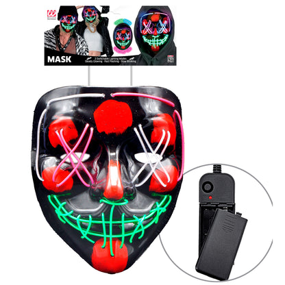 "GRUSELIGE FARBIGE LED-MASKE" – Ansicht 5
