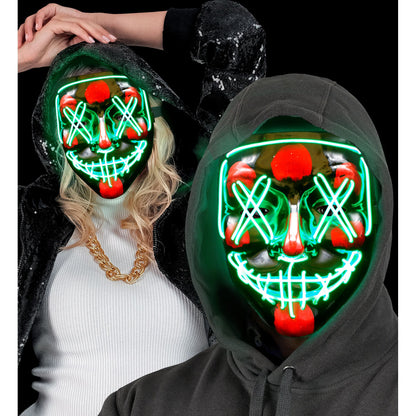 "GRUSELIGE GRÜNE LED-MASKE" – Ansicht 3