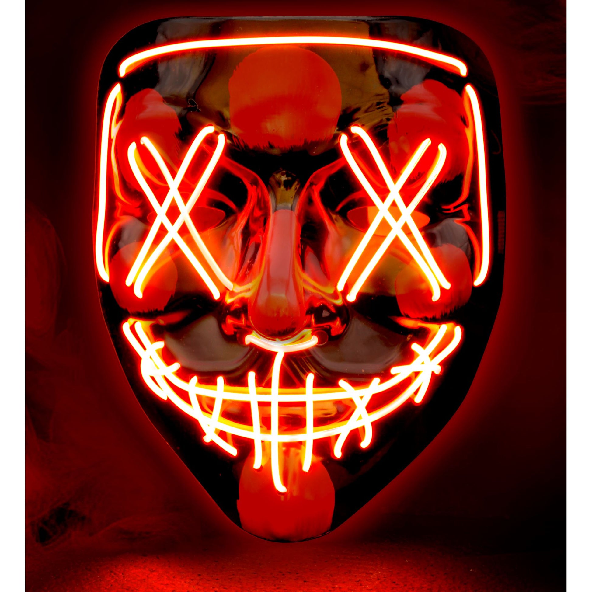 "GRUSELIGE ROTE LED-MASKE" – Detailansicht