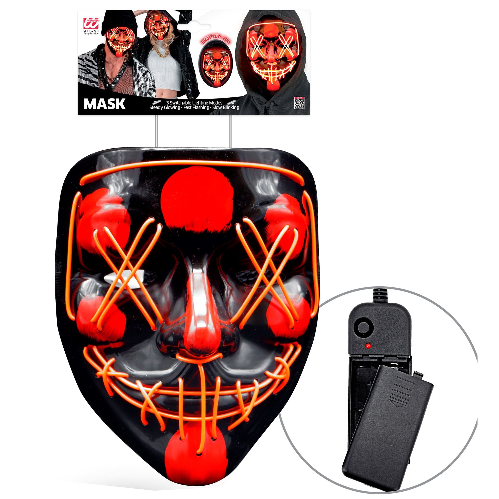 "GRUSELIGE ROTE LED-MASKE" – Ansicht 5