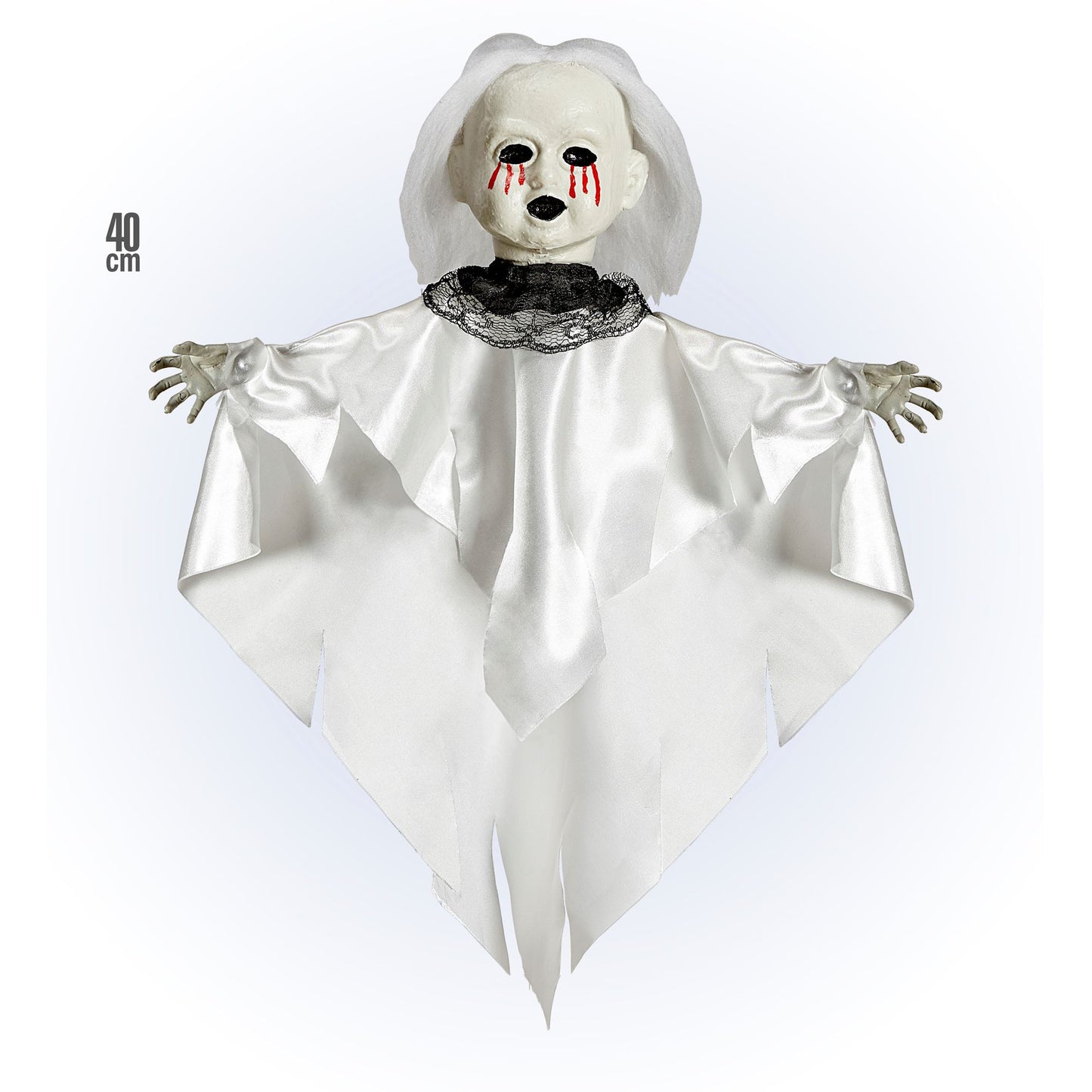"GRUSELPUPPE" 50 cm – Vorderansicht