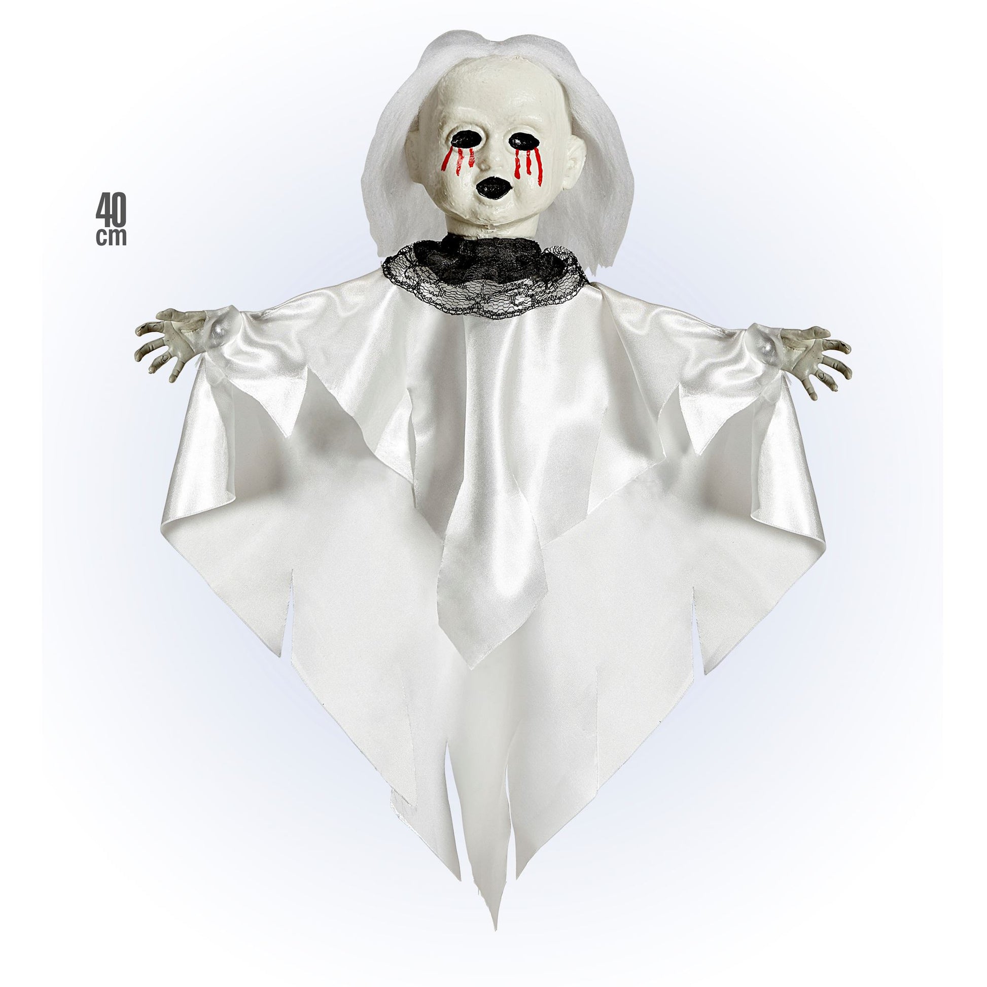 "GRUSELPUPPE" 50 cm – Vorderansicht
