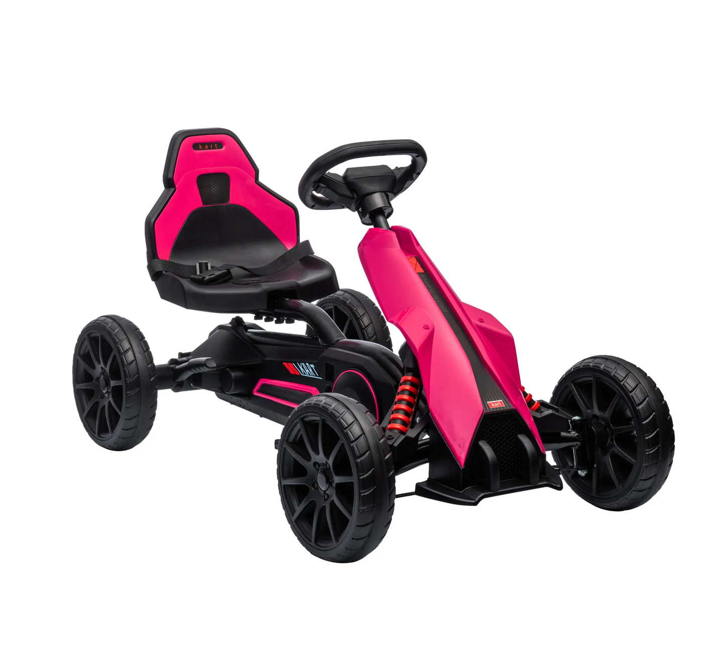 HOMCOM Go-Kart Für Kinder – Rosa Tretfahrzeug Mit Handbremse, 3-8 Jahre - Fasnacht24.ch