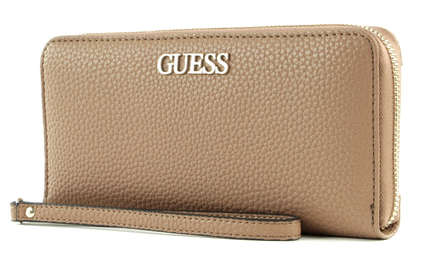 Guess, Alby, Textilbrieftasche, SLG Großer Reißverschluss, Beige, Für Frauen