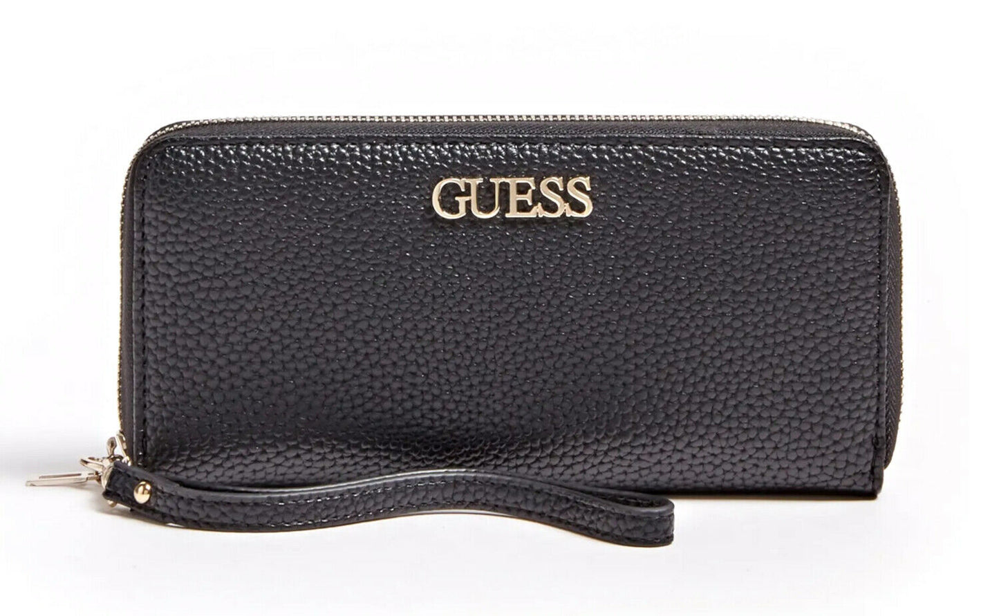 Guess, Alby, Textilbrieftasche, SLG Großer Reißverschluss, Schwarz, Für Frauen
