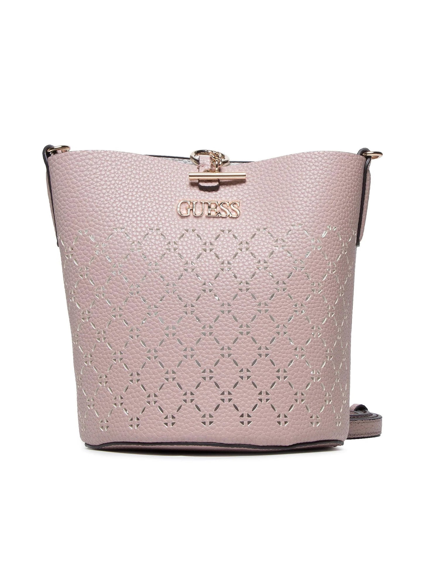 Guess, Amara Bucket, Kunstleder, Textiltasche, Puderrosa, HWXG8493010, Für Frauen, 18/23 x 20 x 14 / 14/18 x 18 x 7 cm