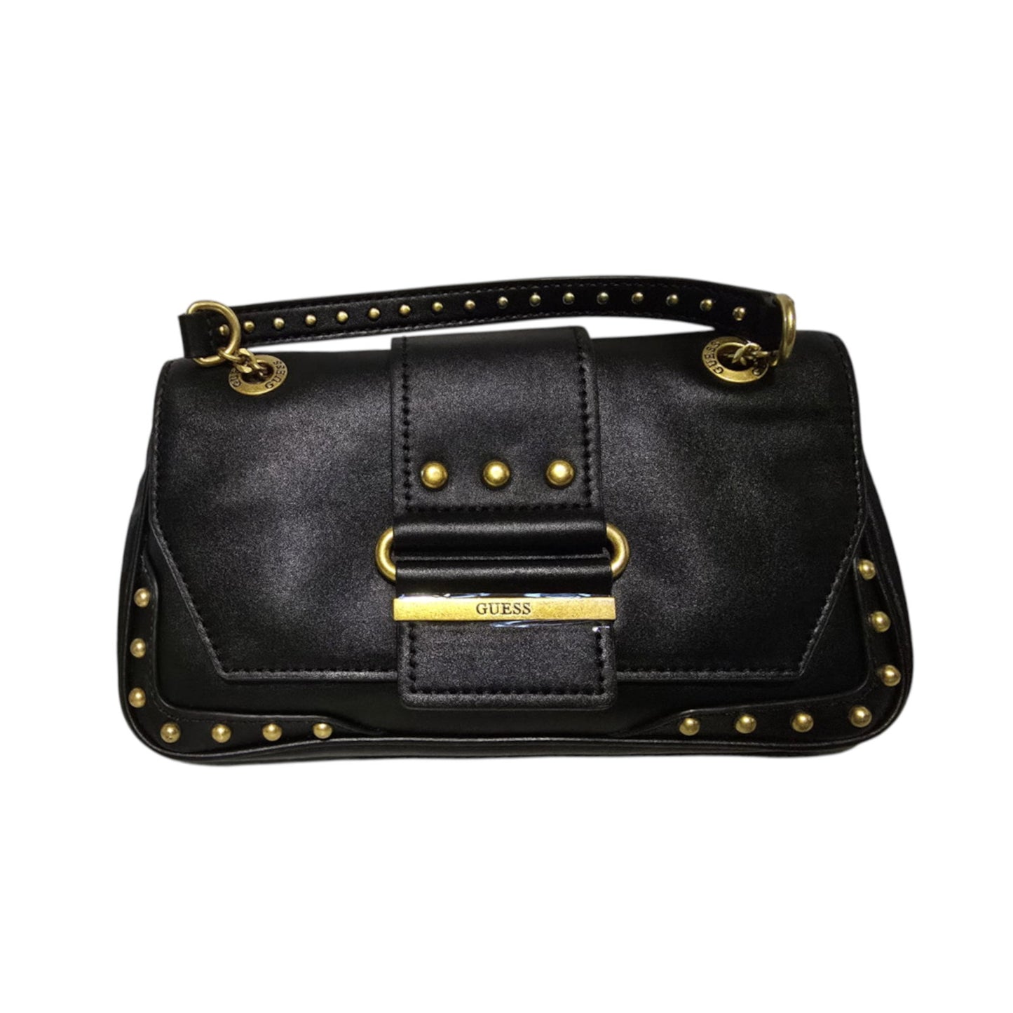 Guess Guess, Belle, Kunstleder, Gürtel, Magnetclip, Textil-Umhängetasche, Schwarz, VG774421, 29 x 15 x 4 cm, Für Frauen Regul