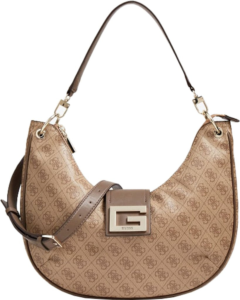 Guess, Brightside, Polyurethan, Textiltasche, Hobo Latte, Für Frauen