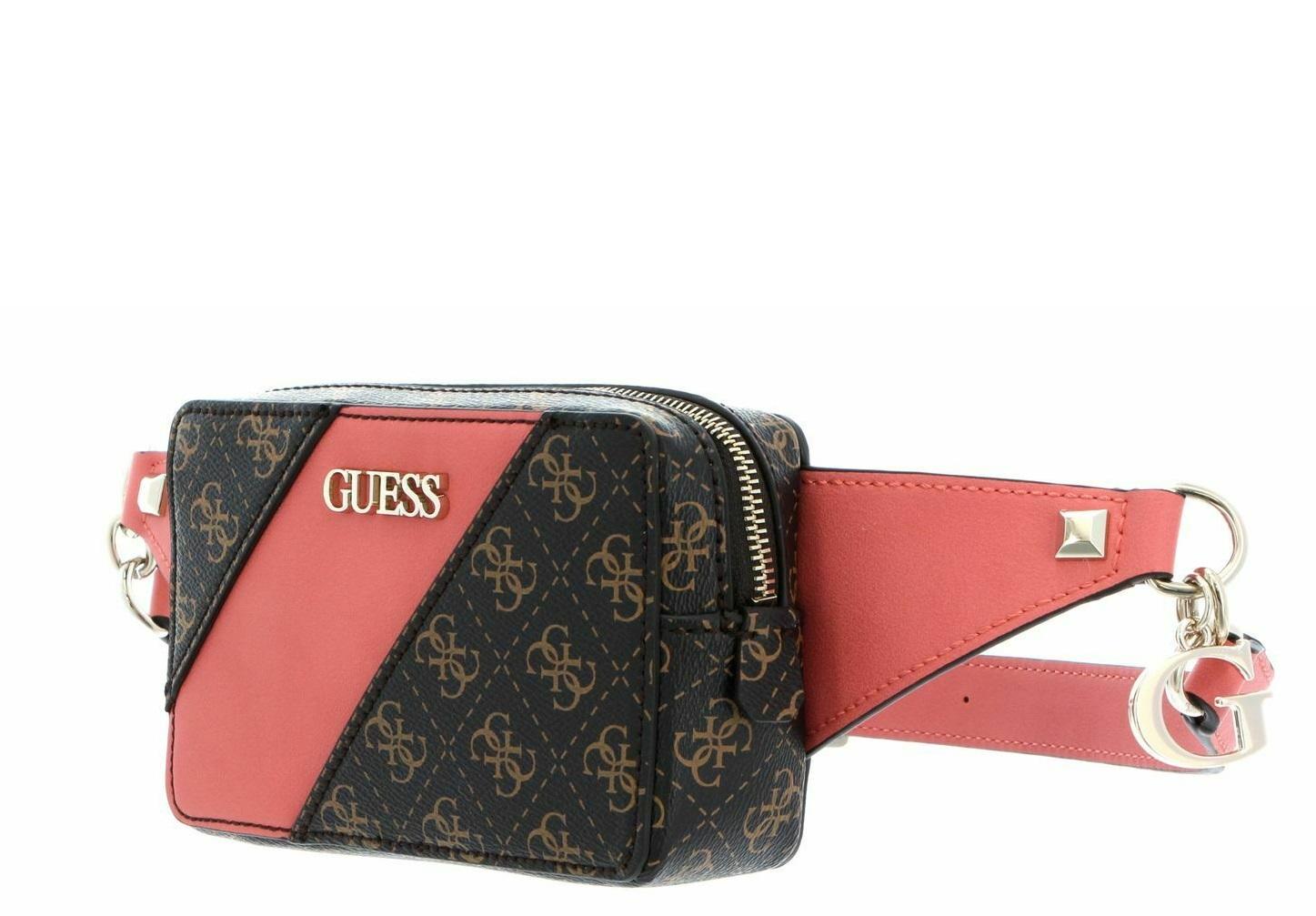 Guess Guess, Camy, Textil-Bauchtasche, 4G-Logo, Koralle/Braun, Für Frauen Regular
