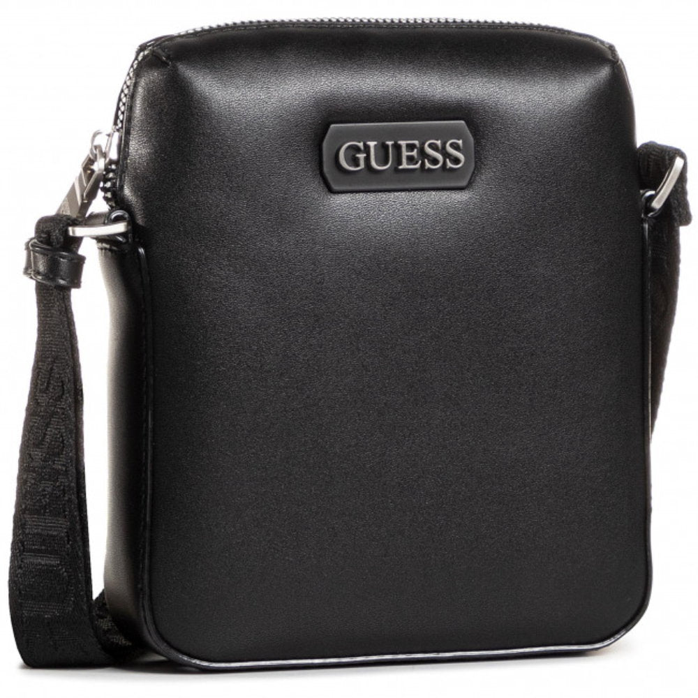 Guess Guess, Dan, Dokumenteninhaber, Leder-Umhängetasche, Schwarz, Mini, Für Männer Regular