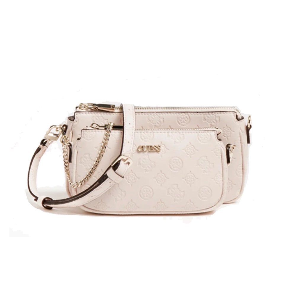 Guess Guess, Dayane, Doppelt, Textil-Umhängetasche, Erröten, 24 x 13,5 x 4,5 cm, Für Frauen Regular