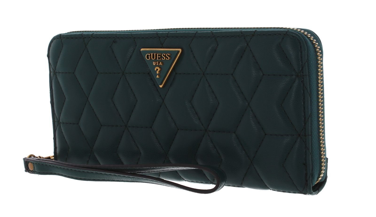 Guess Guess, Elenia, Textilbrieftasche, SLG Großer Reißverschluss, Wald, Für Frauen Regular